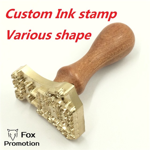 Custom Brass Ink Stamp wood handle,Personalized logo custom design,league  DIY gift,various shape and High Quality - AliExpress
